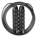 Corde à sauter réglable – Câble noir anti-emmêlement avec poignées ergonomiques résistantes à la sueur – Entraînement cardio et agilité pour la salle de sport à domicile
