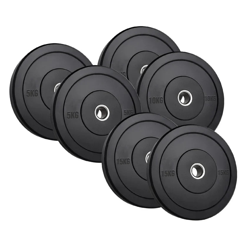 Disques Bumper Olympiques en Caoutchouc – Noyau en Fonte Robuste, Anti-Rebond et Résistants à la Rouille – Entraînement de Force Performant pour Salles de Sport à Domicile et Cross-Training
