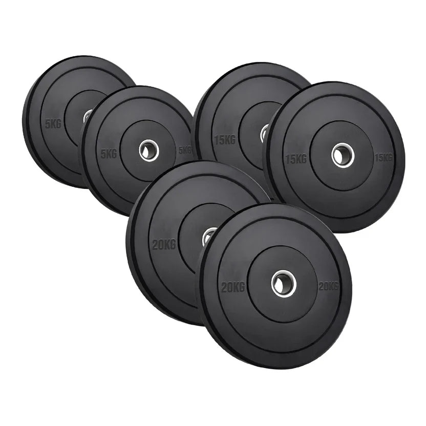 Disques Bumper Olympiques en Caoutchouc – Noyau en Fonte Robuste, Anti-Rebond et Résistants à la Rouille – Entraînement de Force Performant pour Salles de Sport à Domicile et Cross-Training