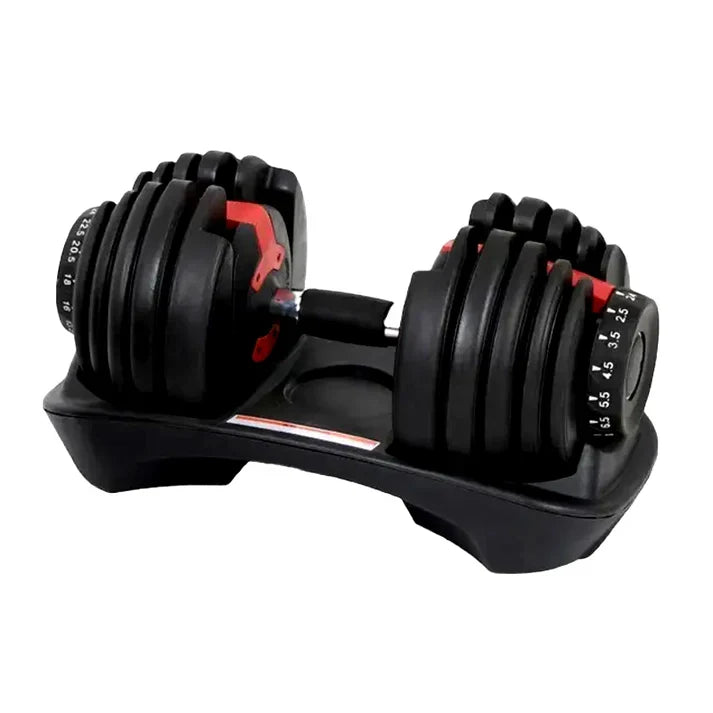 Haltère réglable 40 kg (17-en-1) avec cadran intelligent | Ensemble de musculation tout-en-un pour la maison | Conception robuste et peu encombrante | Banc et support en option pour hommes et femmes