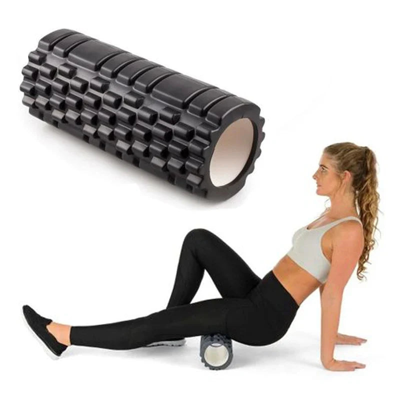 Rouleau de Massage en Mousse Haute Densité ¨C EVA Durable, Texture Quadrillée, Soulagement des Tissus Profonds pour la Récupération Musculaire, la Flexibilité et le Soulagement de la Douleur ¨C Idéal pour la Maison et les Voyages