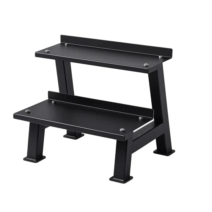 Support de rangement commercial en acier robuste pour kettlebells – Organiseur de gym compact pour kettlebells – Support de poids peu encombrant pour la maison