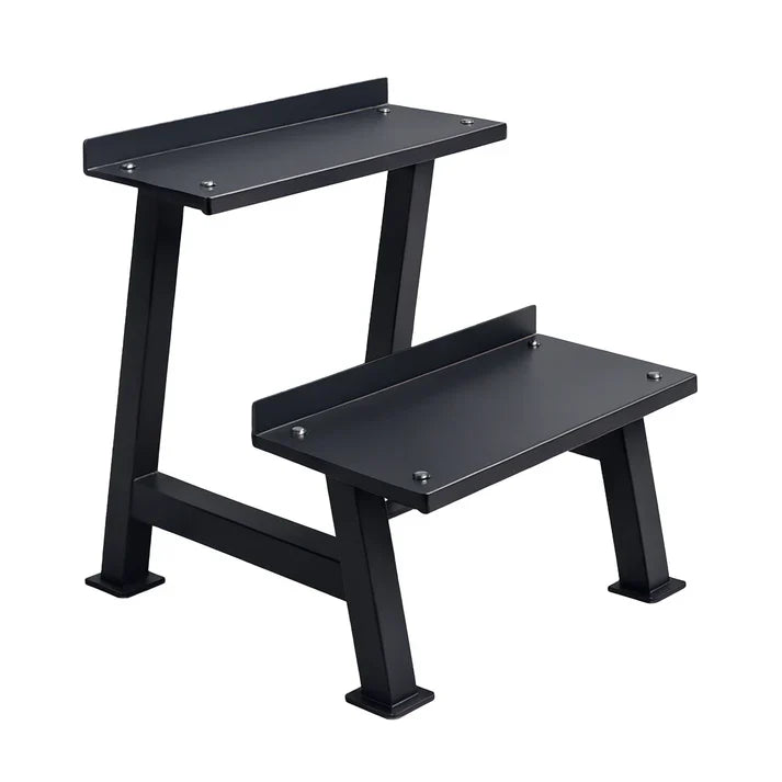 Support de rangement commercial en acier robuste pour kettlebells – Organiseur de gym compact pour kettlebells – Support de poids peu encombrant pour la maison