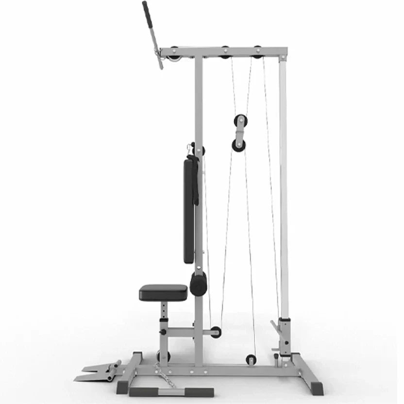 Appareil LAT Pulldown – Station à câbles avec poulie haute et basse et siège réglable pour gym à domicile