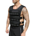 Gilet lesté réglable 30 kg – Tissu Oxford 600D, poids métalliques amovibles, bandes réfléchissantes – Musculation et cardio – Exercices à la maison et en extérieur