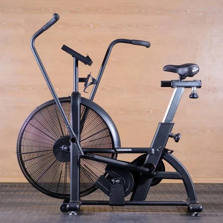 Vélo d'assaut à résistance à air robuste – Ventilateur en acier industriel, console LCD, entraînement cardio complet pour gym à domicile