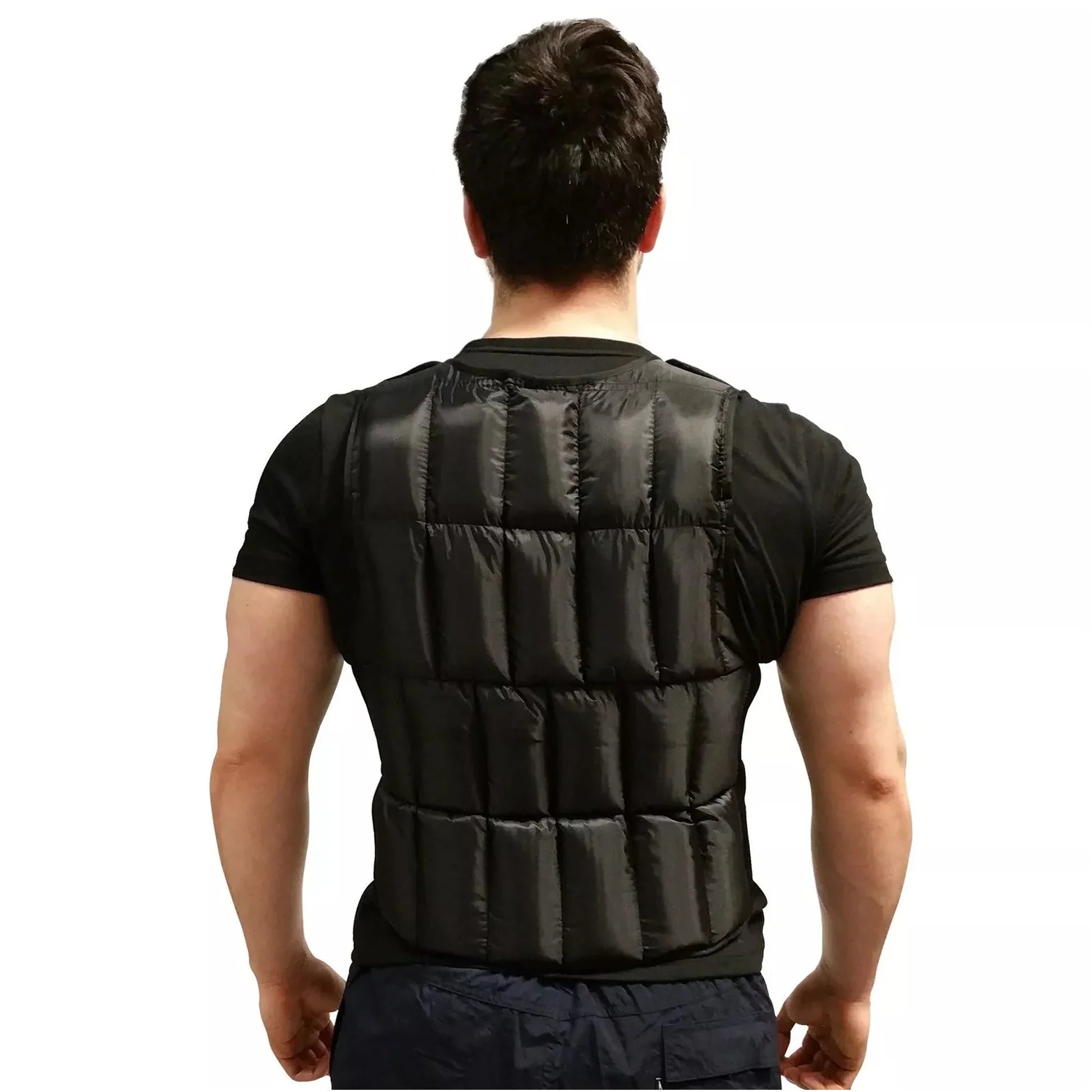 Gilet Lesté Réglable 10-20 kg, 38 Poids Amovibles, Coupe Ajustée Unisexe, Répartition Uniforme du Poids, Résistant à la Transpiration pour la Course, le HIIT et l'Entraînement à Domicile