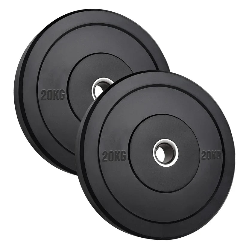 Disques Bumper Olympiques en Caoutchouc – Noyau en Fonte Robuste, Anti-Rebond et Résistants à la Rouille – Entraînement de Force Performant pour Salles de Sport à Domicile et Cross-Training