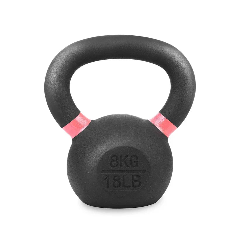 Ensemble de kettlebells en fonte – Fer massif, revêtement antirouille, prise ergonomique – Entraînement complet du corps pour la force et la puissance – Idéal pour les salles de sport à domicile