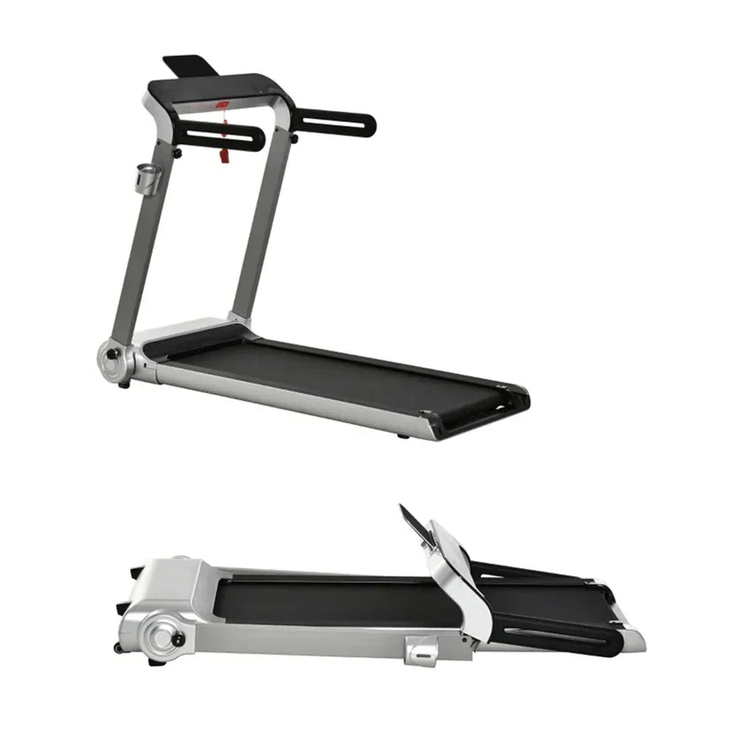 Tapis de course pliable compact 14 km/h – Écran LED – Tapis de marche amortissant pour salle de sport à domicile et petits espaces
