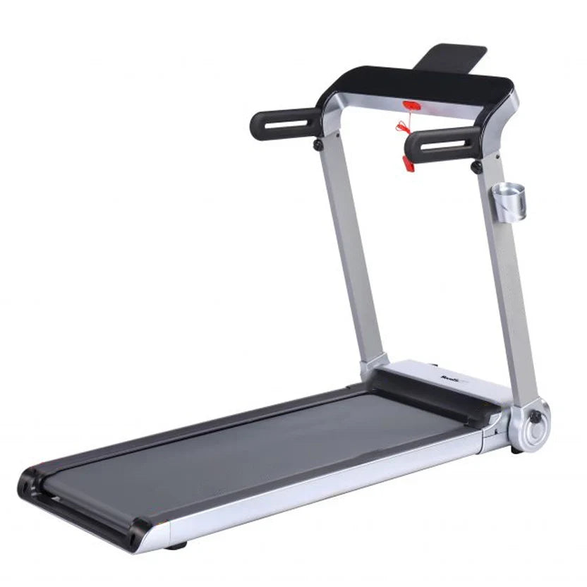 Tapis de course pliable compact 14 km/h – Écran LED – Tapis de marche amortissant pour salle de sport à domicile et petits espaces