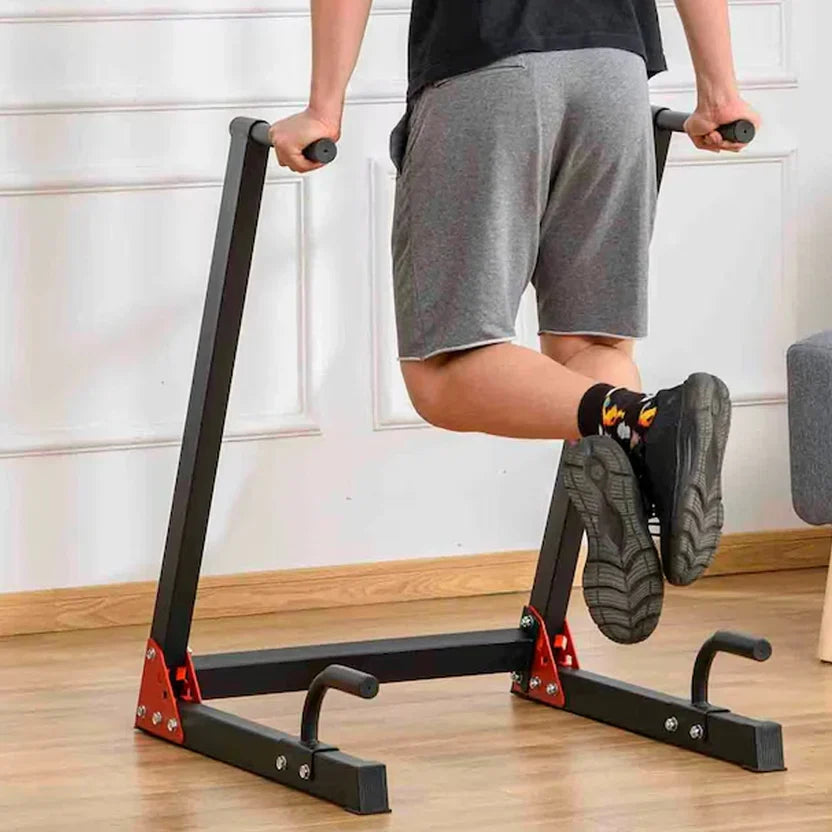Station de dips haute résistance – Acier thermolaqué, entraîneur multifonction réglable pour la maison pour les triceps, la poitrine et le haut du corps