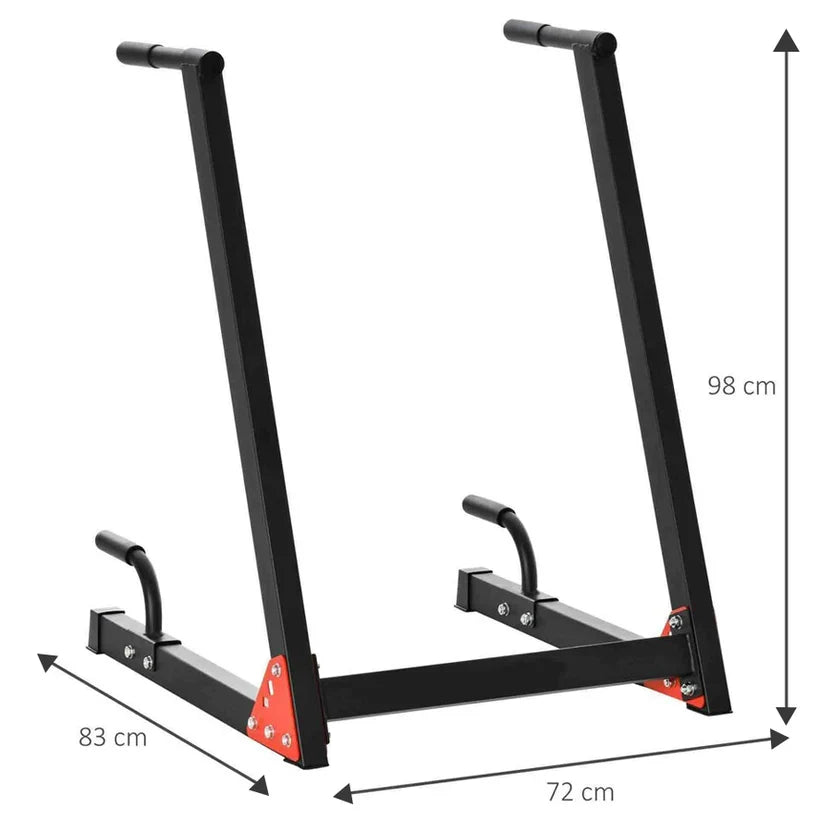 Station de dips haute résistance – Acier thermolaqué, entraîneur multifonction réglable pour la maison pour les triceps, la poitrine et le haut du corps