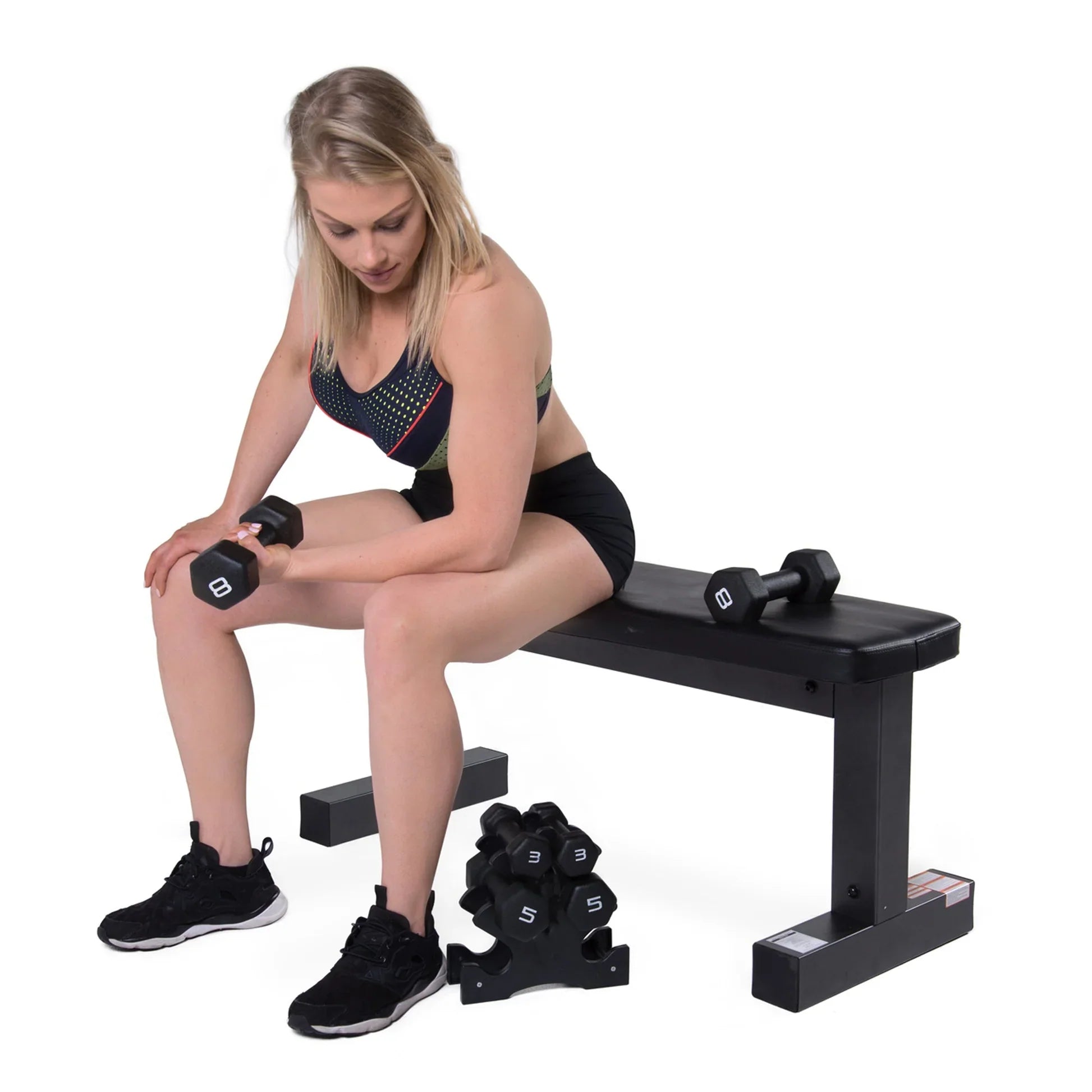 Support de rangement pour haltères en néoprène robuste – Cadre en A en acier solide, rangement compact à 3 ou 5 niveaux pour la maison et la salle de sport