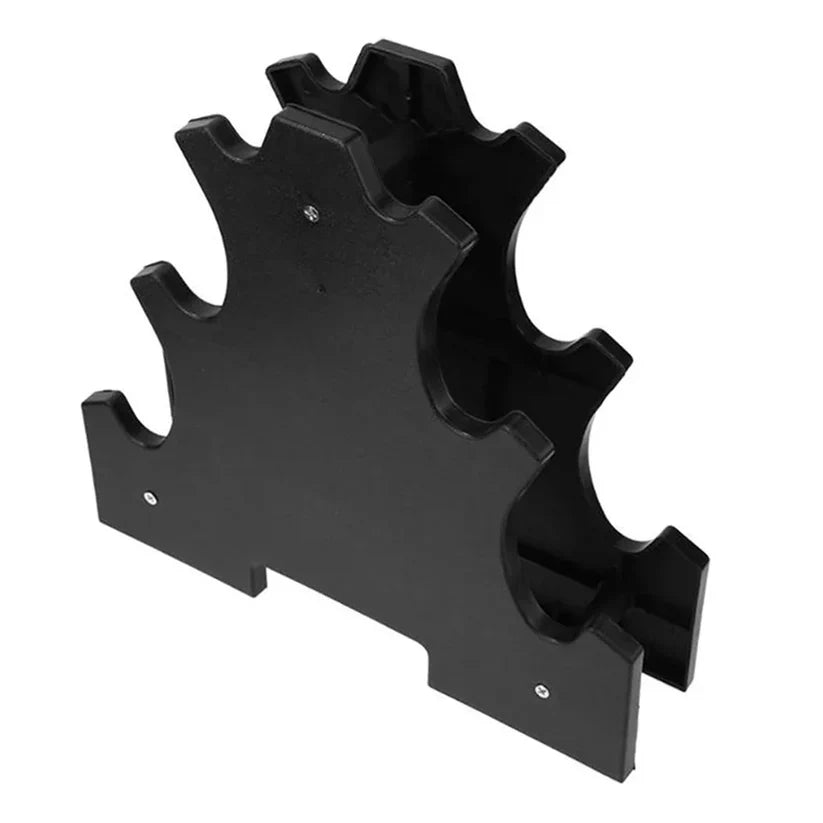 Support de rangement pour haltères en néoprène robuste – Cadre en A en acier solide, rangement compact à 3 ou 5 niveaux pour la maison et la salle de sport