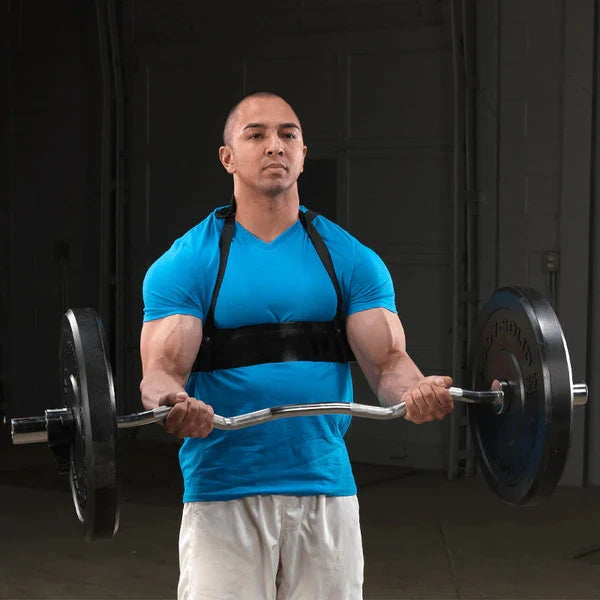 Heavy Duty 47¡± Olympic EZ Curl Barbell ¨C Chrome Steel Curl Bar with Spring Collars | 500lb Capacity | Fits 2-Inch Plates | Ergonomic Grip for Strength Training in Home Gyms