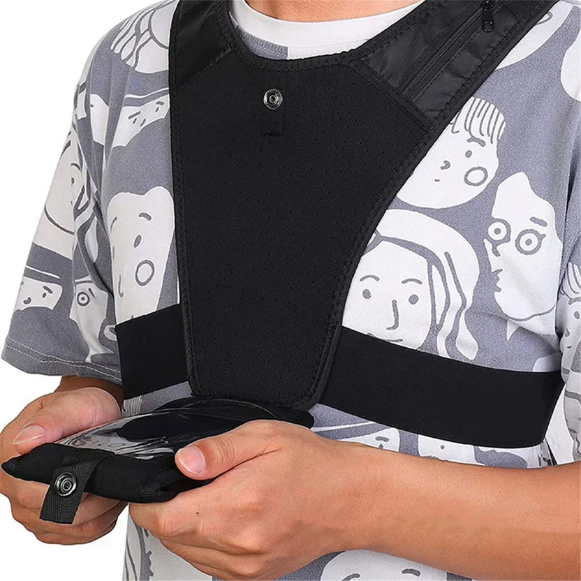 Gilet d'hydratation léger et réglable avec support de téléphone et design réfléchissant haute visibilité pour la course de nuit et l'utilisation sur sentier