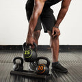 Développez votre puissance corporelle avec l'ensemble de 3 kettlebells – Poignée texturée, poids multiples, outils de musculation compacts pour l l'entraînement à domicile.