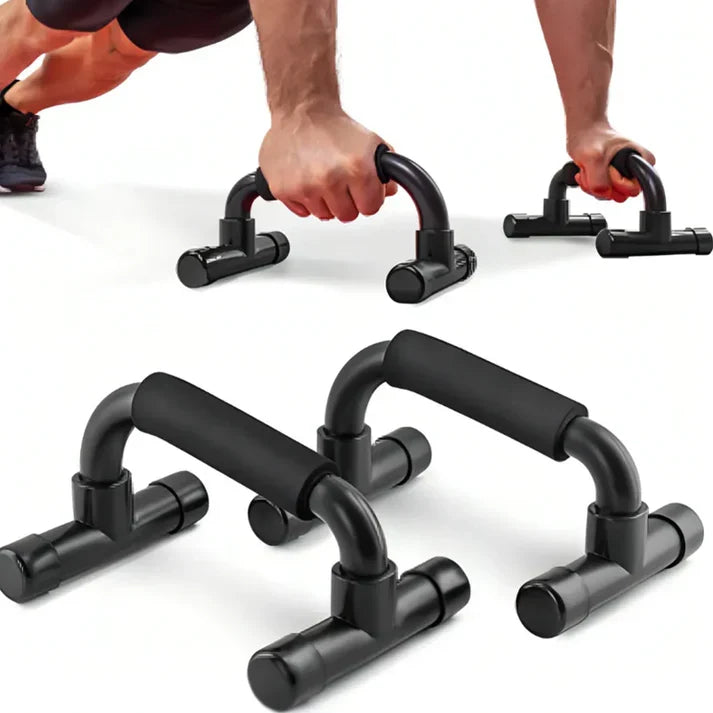 Barres de pompes haut de gamme – Antidérapantes, design ergonomique pour les entraînements de la poitrine et des épaules – Idéales pour les salles de sport à domicile