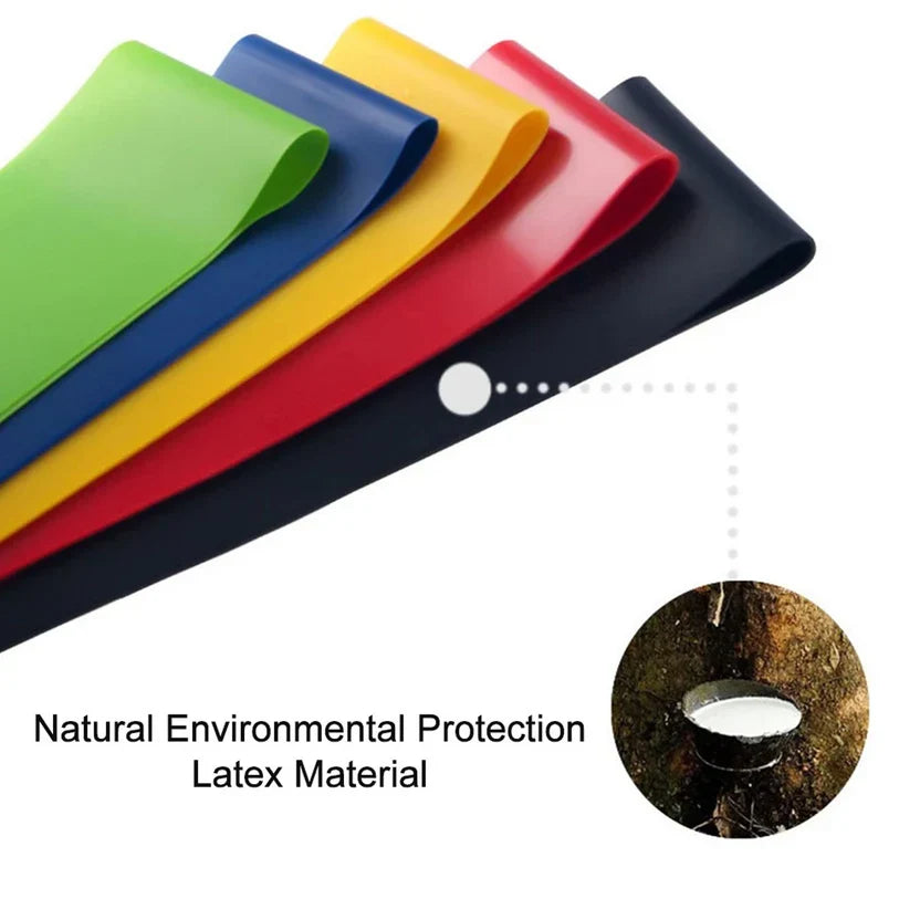Ensemble de bandes de résistance ajustables ¨C 5 niveaux de bandes de fitness en latex pour le renforcement musculaire complet, le Pilates et le yoga ¨C Équipement de gym compact pour la maison