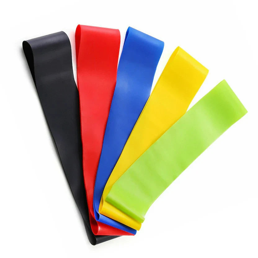 Ensemble de bandes de résistance ajustables ¨C 5 niveaux de bandes de fitness en latex pour le renforcement musculaire complet, le Pilates et le yoga ¨C Équipement de gym compact pour la maison