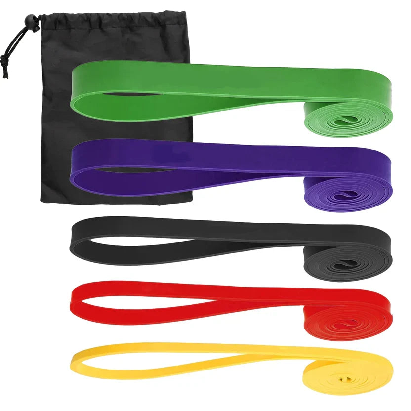 Ensemble de bandes de résistance réglables à 5 niveaux – Aide à la traction et entraînement de force en latex de qualité supérieure pour le fitness à domicile et la physiothérapie