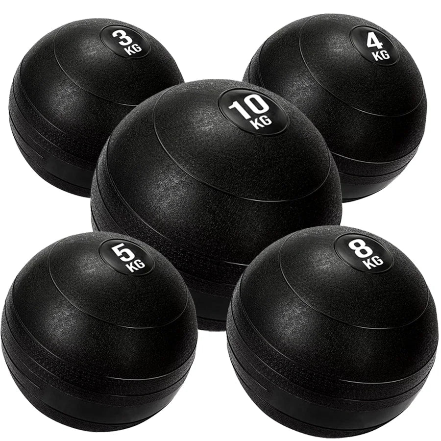 Slam Balls – Balles lestées texturées en caoutchouc sans rebond pour le renforcement de la sangle abdominale, la musculation et le conditionnement physique | 3KG–25KG | Options à l'unité et en set