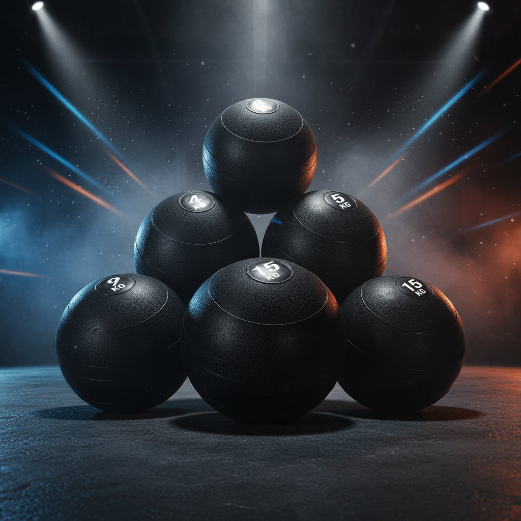 Slam Balls – Balles lestées texturées en caoutchouc sans rebond pour le renforcement de la sangle abdominale, la musculation et le conditionnement physique | 3KG–25KG | Options à l'unité et en set