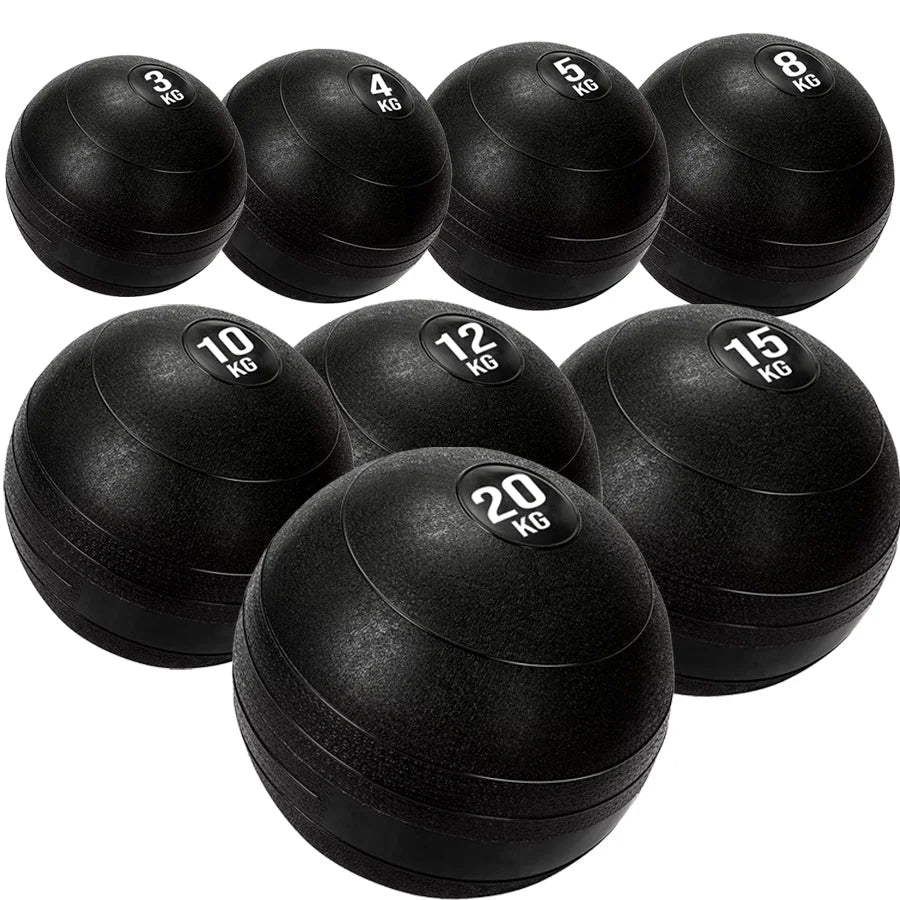 Slam Balls – Balles lestées texturées en caoutchouc sans rebond pour le renforcement de la sangle abdominale, la musculation et le conditionnement physique | 3KG–25KG | Options à l'unité et en set