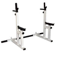 Rack Ajustable Robuste pour Squat et Développé Couché 2.0 – Capacité 400kg, 13 Niveaux de Hauteur, Poignées de Dips, Rangement pour Disques & Support pour Barre Olympique pour Entraînement à Domicile