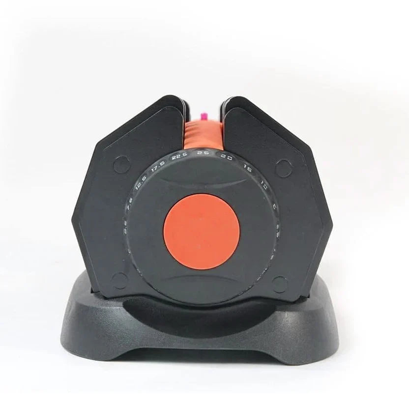 Haltères réglables 10 en 1 (2,5 à 25 kg) avec molette de réglage rapide et verrouillage de sécurité – Équipement de musculation compact pour la maison