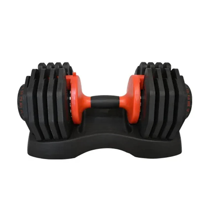 Haltères réglables 10 en 1 (2,5 à 25 kg) avec molette de réglage rapide et verrouillage de sécurité – Équipement de musculation compact pour la maison