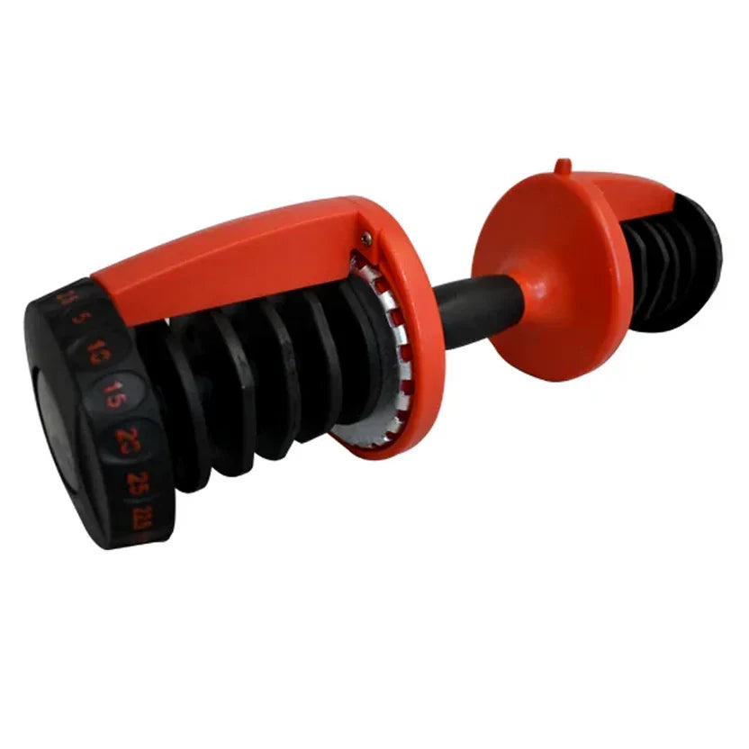 Haltères réglables 10 en 1 (2,5 à 25 kg) avec molette de réglage rapide et verrouillage de sécurité – Équipement de musculation compact pour la maison