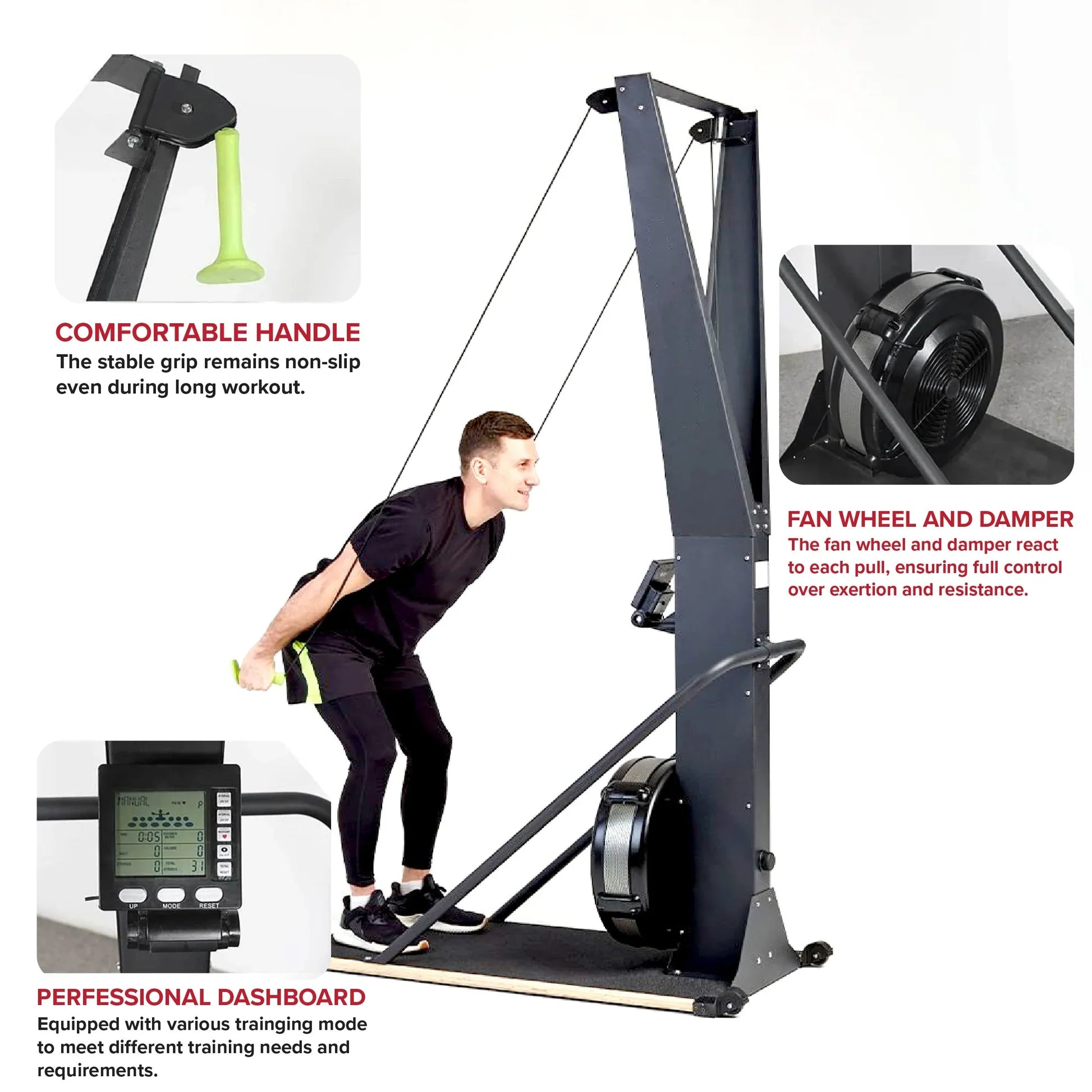 Cross Trainer de Ski d'Intérieur ? | Intensité Réglable ? Appareil de Cardio & Musculation pour la Maison