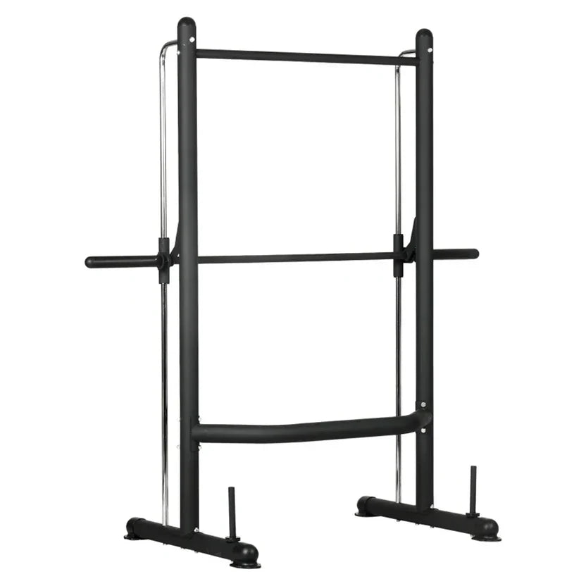 Cage à squat Smith Machine avec barre de traction – Acier robuste, butées de sécurité, station d'entraînement multifonctionnelle pour la maison