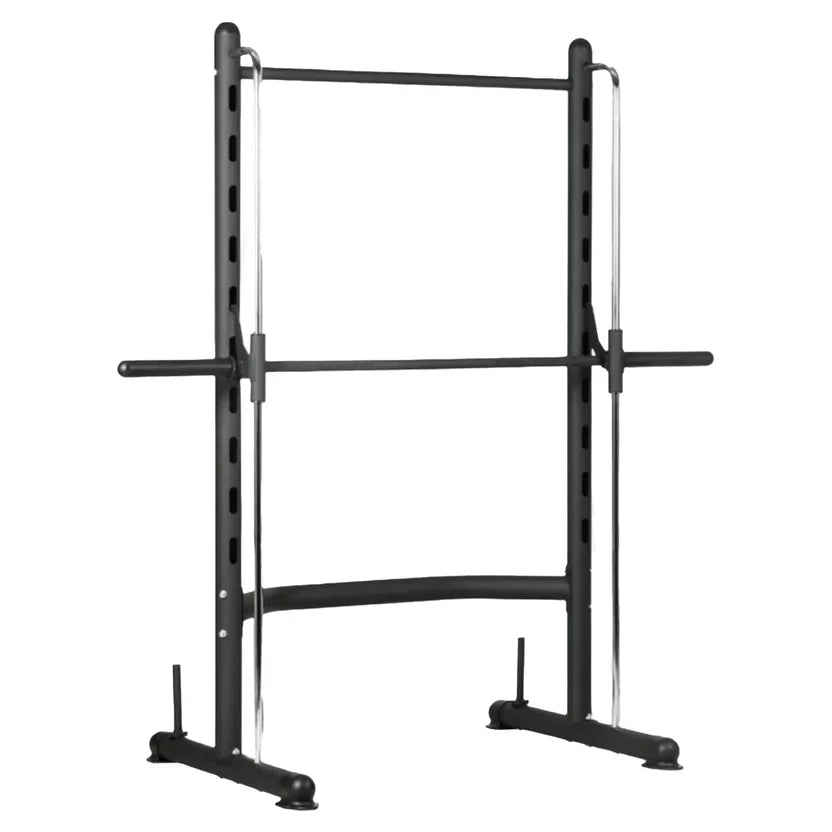Cage à squat Smith Machine avec barre de traction – Acier robuste, butées de sécurité, station d'entraînement multifonctionnelle pour la maison