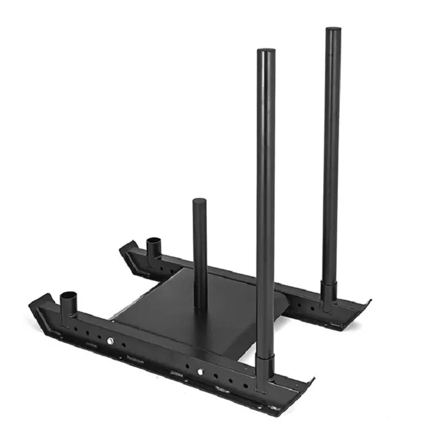 Traîneau en acier robuste et tapis de sprint de 10 m – Gazon en polyéthylène avec marquages numérotés – Entraînement de vitesse et de résistance – Idéal pour les gymnases à domicile et les studios personnels