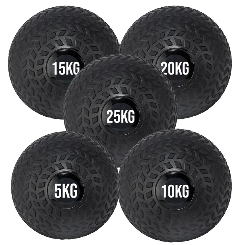 Ballon lesté en caoutchouc, motif pneu – Robuste, sans rebond, adhérence type pneu pour l'entraînement de la puissance et du tronc – Essentiel pour la maison, compact