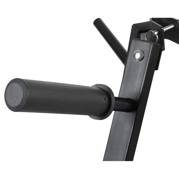 Rack vertical durable pour plaques de poids et haltères – Cadre en acier robuste, capacité de 300 kg, 6 pinces de sécurité incluses – Organisateur de gym à domicile peu encombrant