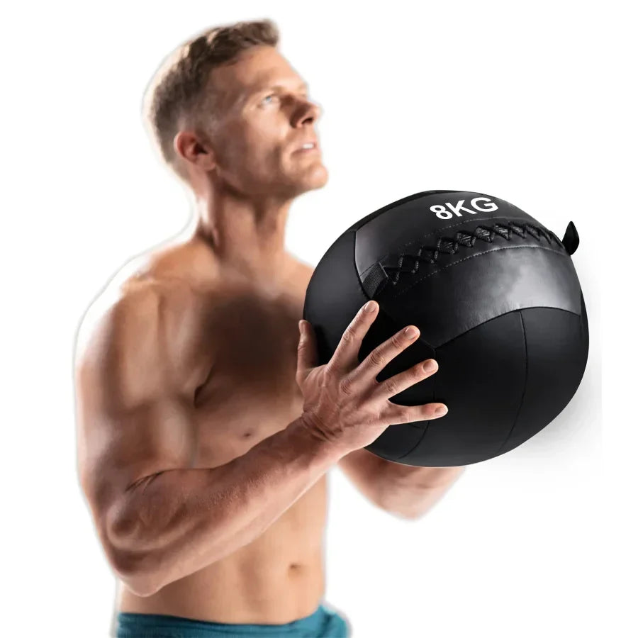 Wall Ball Médecine-ball – Vinyle texturé, anti-rebond, 3-12 kg, prise haute adhérence pour Cross-Training et musculation, idéal pour la maison