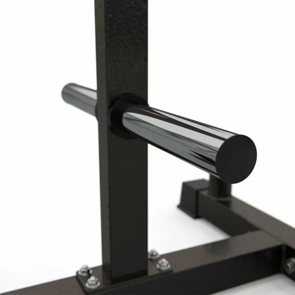 Support à Plaques de Poids Olympique à 3 Niveaux Robuste avec Porte-Barre – Acier Revêtu de Poudre Noire, Capacité de 200 kg, Organisateur de Gym à Domicile Peu Encombrant
