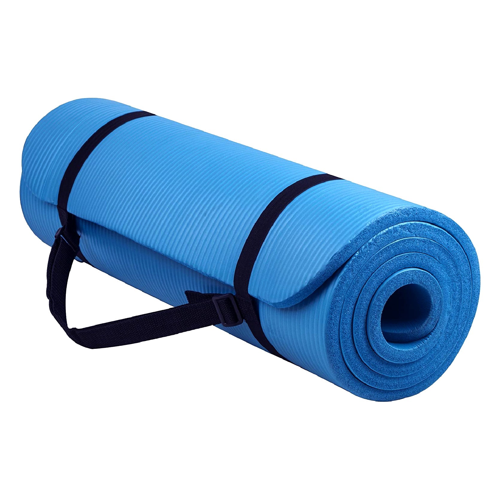 Tapis de Yoga en Mousse NBR Ultra-Épais 10 mm – Antidérapant, Écologique, Confort Amorti avec Sangle de Transport pour Fitness à Domicile, Pilates, HIIT et Gymnastique