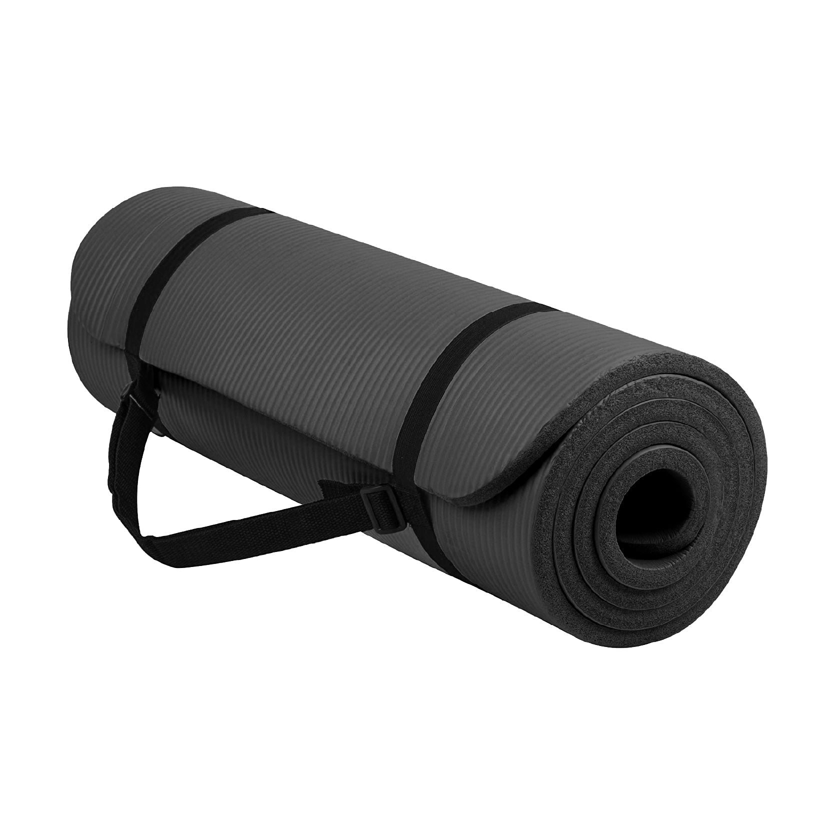 Tapis de Yoga en Mousse NBR Ultra-Épais 10 mm – Antidérapant, Écologique, Confort Amorti avec Sangle de Transport pour Fitness à Domicile, Pilates, HIIT et Gymnastique