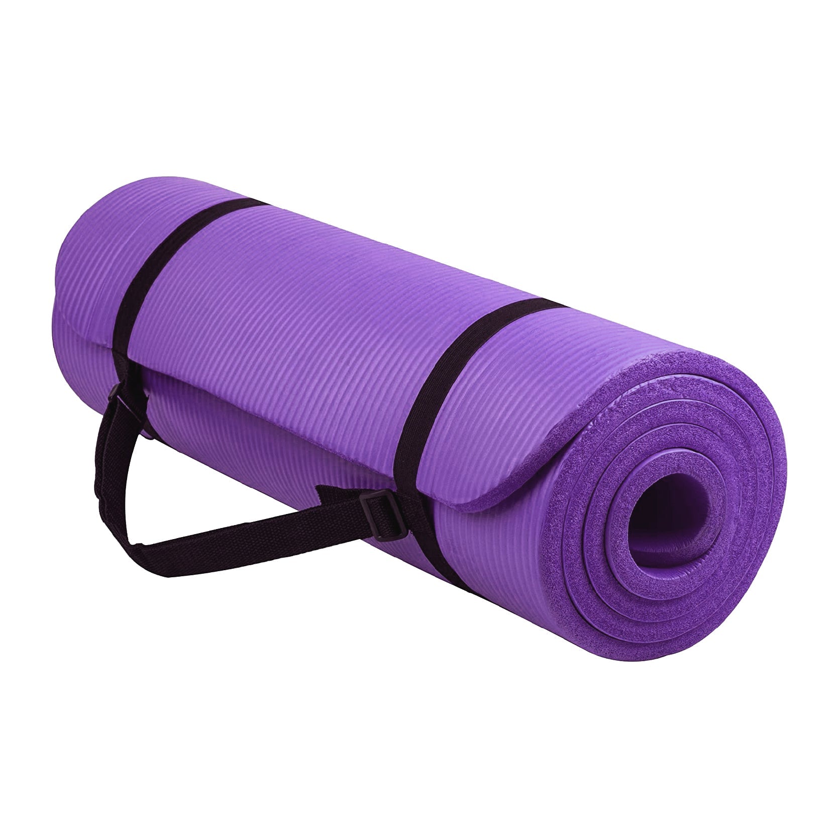 Tapis de Yoga en Mousse NBR Ultra-Épais 10 mm – Antidérapant, Écologique, Confort Amorti avec Sangle de Transport pour Fitness à Domicile, Pilates, HIIT et Gymnastique