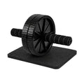 Roulette abdominale double roue avec tapis de genou extra épais – Abdominaux 3,2 po de large pour gym à domicile, poignées ergonomiques en mousse, capacité de 227 kg pour stabilité et confort
